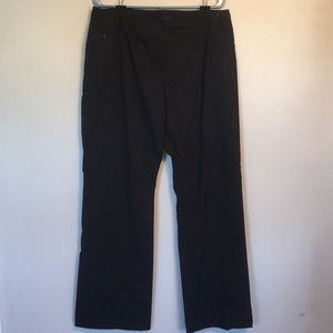 Reitmans Plus Grey & Black Striped Bootcut Pants